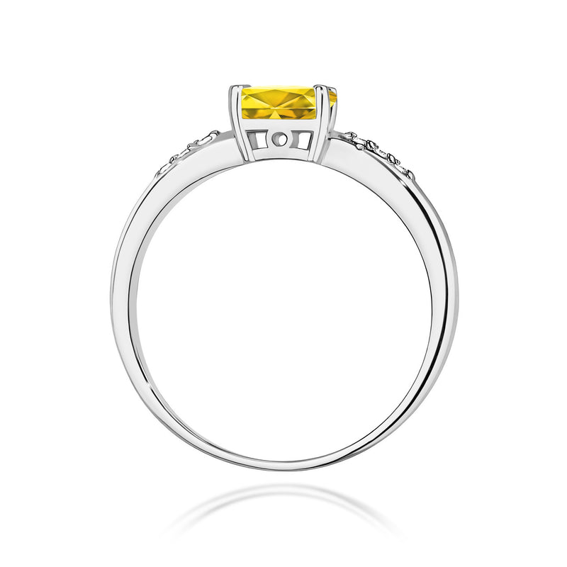 Inel Aur 9K cu Diamante Galbene de Laborator 0.53 ct, imaginea 7 din 8