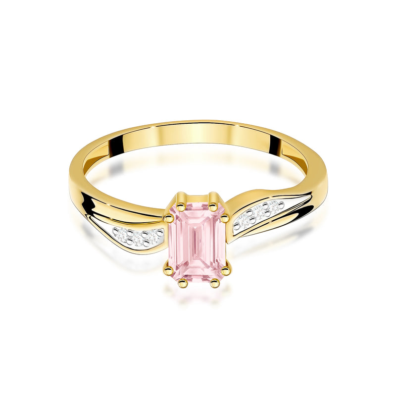 Inel Aur 9K cu Diamante Roz de Laborator 0.53 ct, imaginea 2 din 8