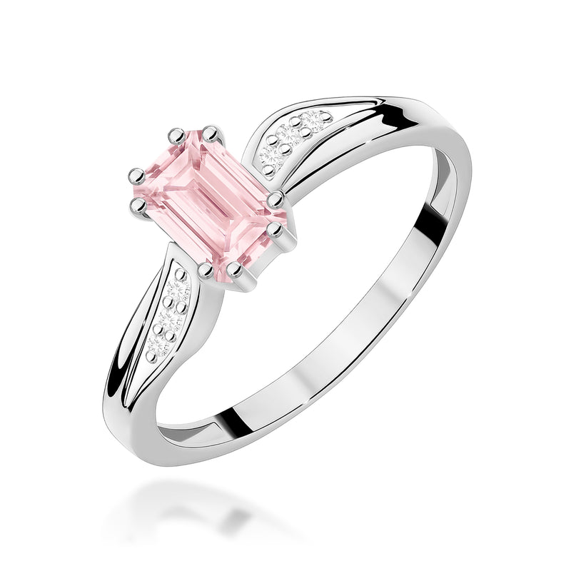 Inel Aur 9K cu Diamante Roz de Laborator 0.53 ct, imaginea 5 din 8