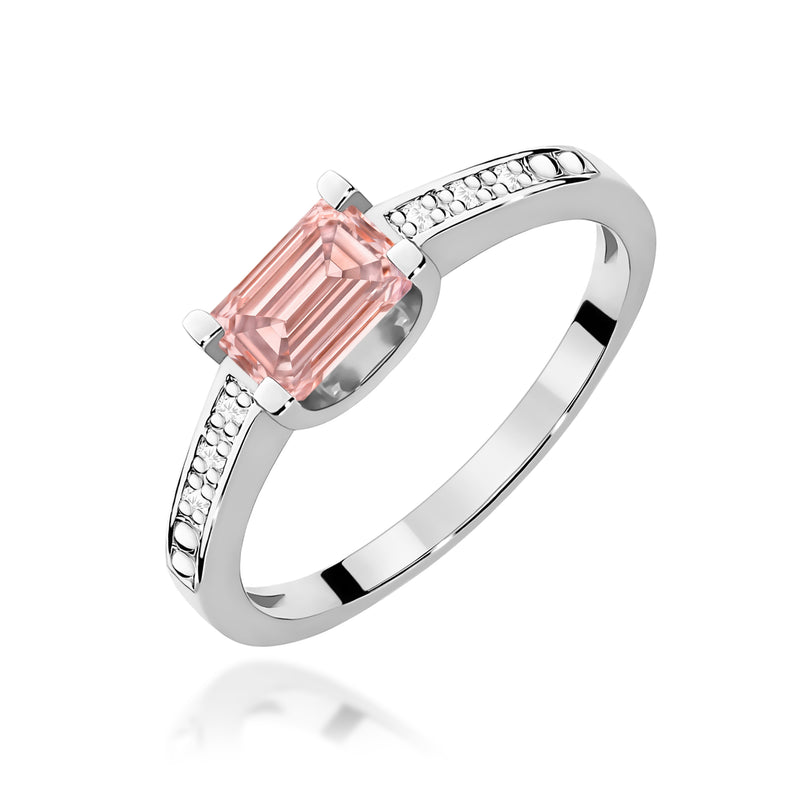 Inel Aur 9K cu Diamante Roz de Laborator 0.53 ct, imaginea 5 din 8
