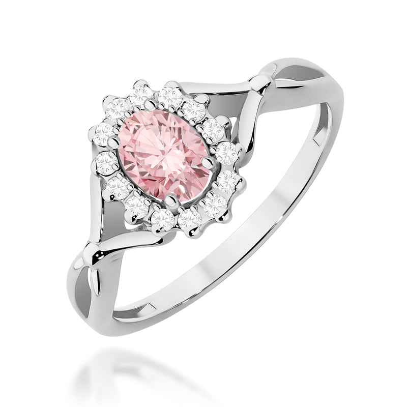 Inel Aur 9K cu Diamante Roz de Laborator 0.62 ct, imaginea 5 din 8