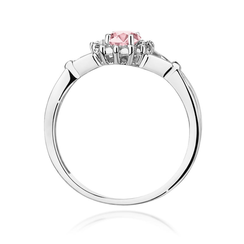 Inel Aur 9K cu Diamante Roz de Laborator 0.62 ct, imaginea 7 din 8