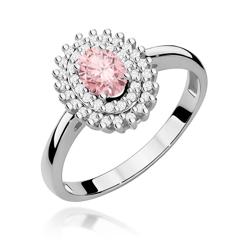 Inel Aur 9K cu Diamante Roz de Laborator 0.70 ct, imaginea 5 din 8