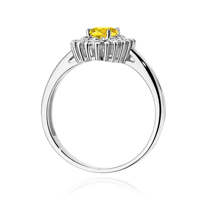 Inel Aur 9K cu Diamante Galbene de Laborator 0.70 ct, imaginea 7 din 8