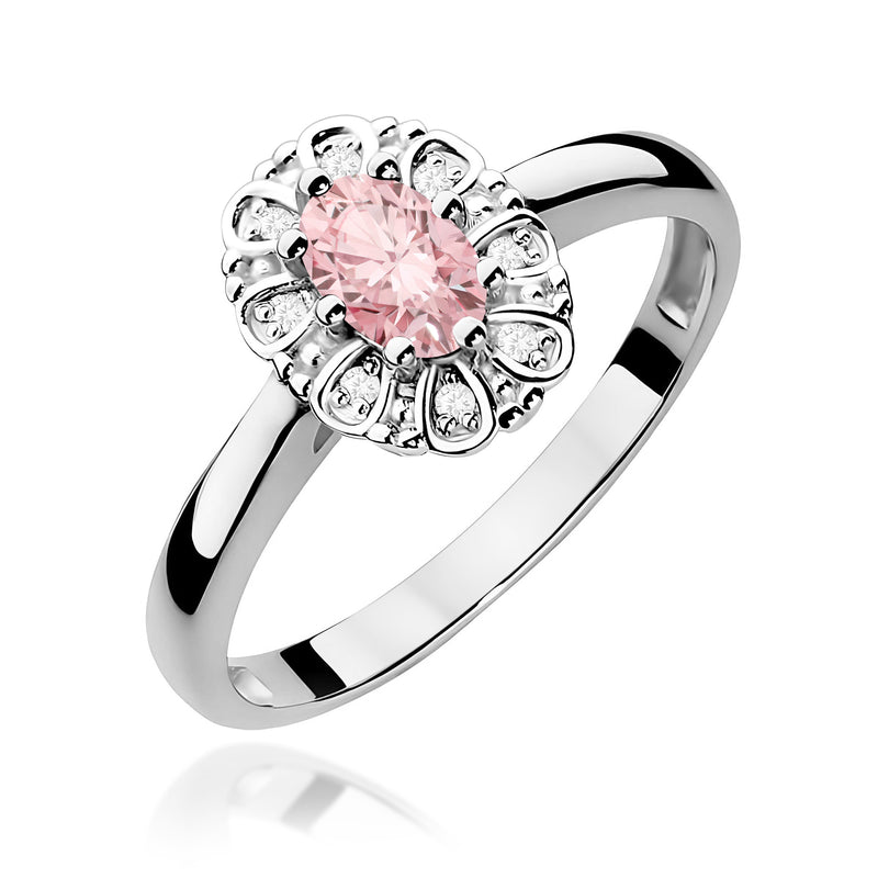 Inel Aur 9K cu Diamante Roz de Laborator 0.57 ct, imaginea 5 din 8