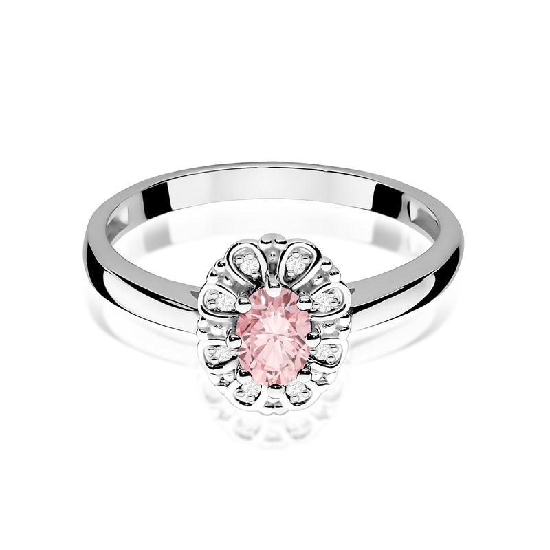 Inel Aur 9K cu Diamante Roz de Laborator 0.57 ct, imaginea 6 din 8