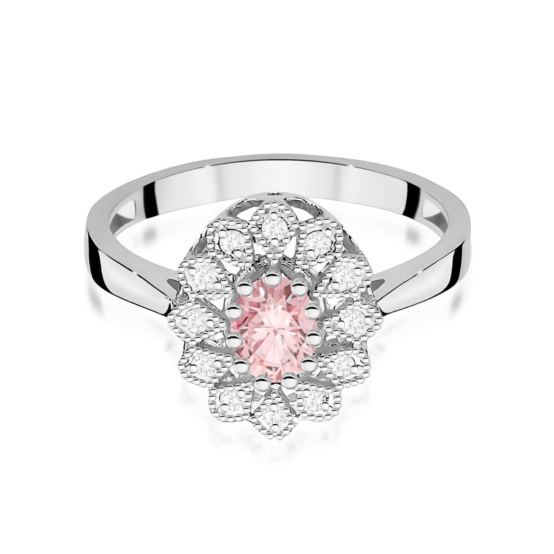 Inel Aur 9K cu Diamante Roz de Laborator 0.60 ct, imaginea 6 din 8