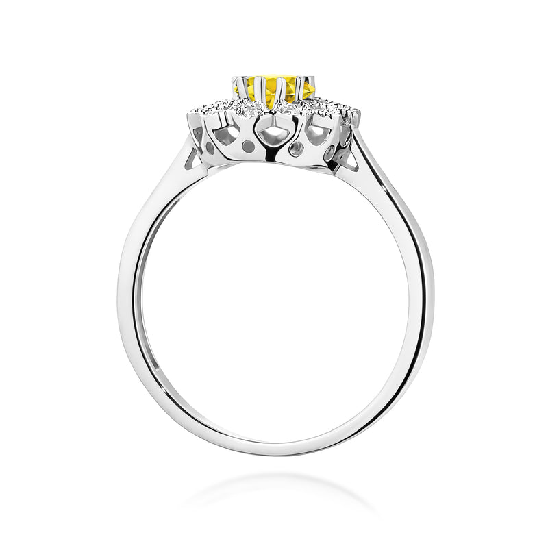 Inel Aur 9K cu Diamante Galbene de Laborator 0.60 ct, imaginea 7 din 8