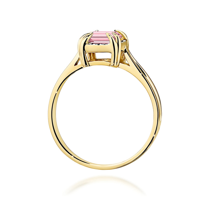 Inel Aur 9K cu Diamante Roz de Laborator 0.56 ct, imaginea 3 din 8