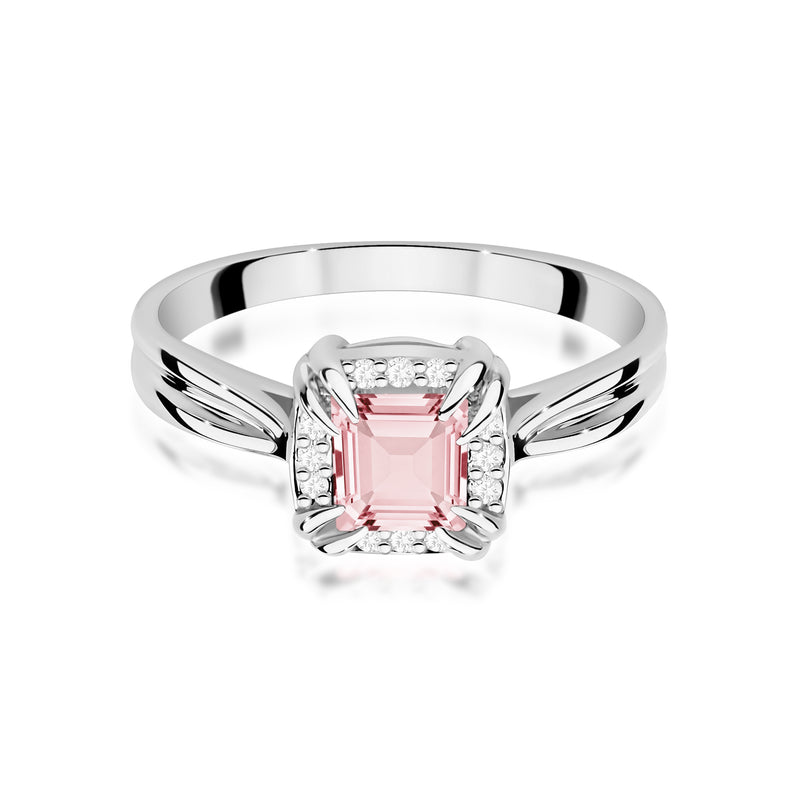 Inel Aur 9K cu Diamante Roz de Laborator 0.56 ct, imaginea 6 din 8