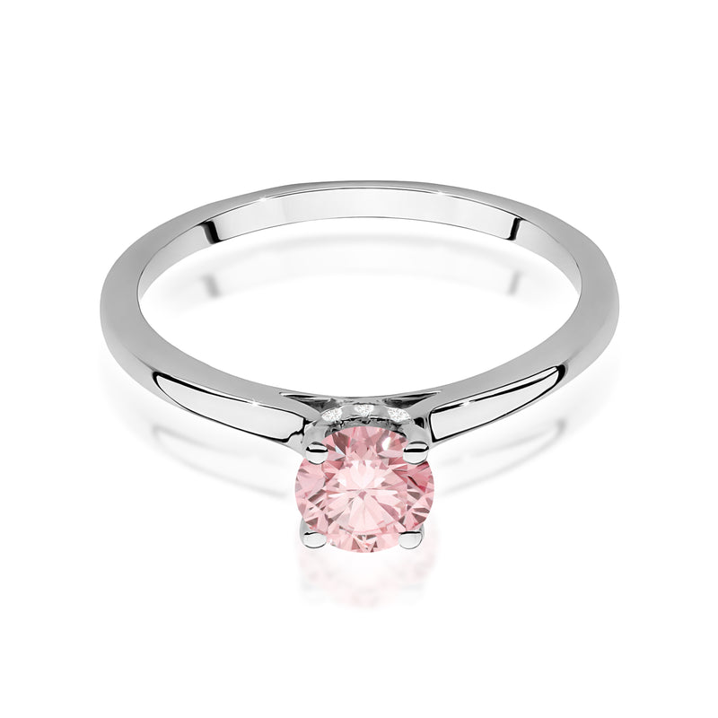 Inel Aur 9K cu Diamante Roz de Laborator 0.56 ct, imaginea 6 din 8