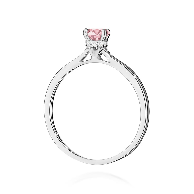 Inel Aur 9K cu Diamante Roz de Laborator 0.56 ct, imaginea 7 din 8