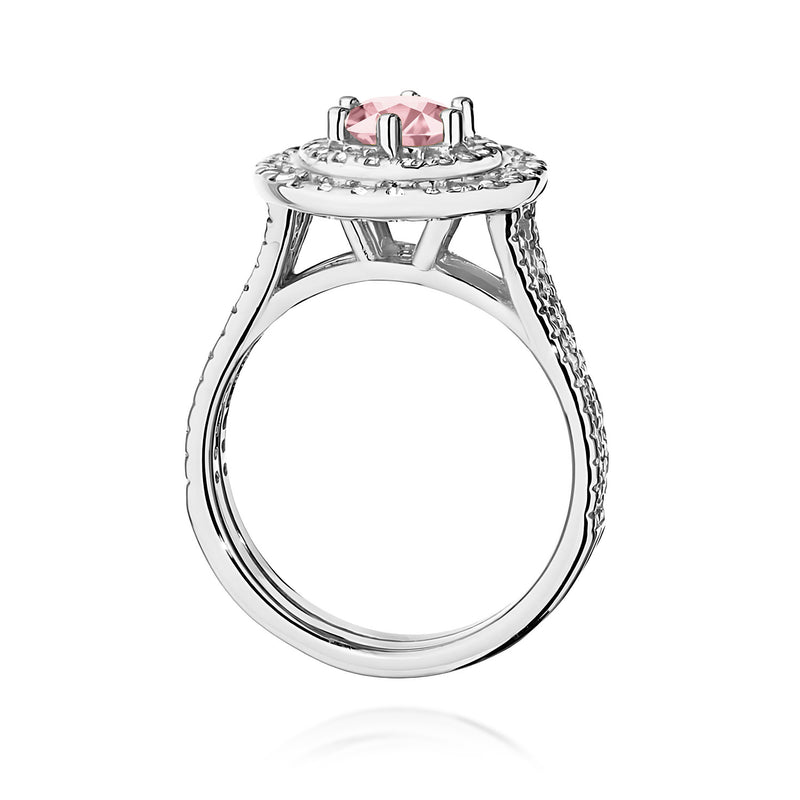 Inel Aur 9K cu Diamante Roz de Laborator 1.11 ct, imaginea 6 din 7
