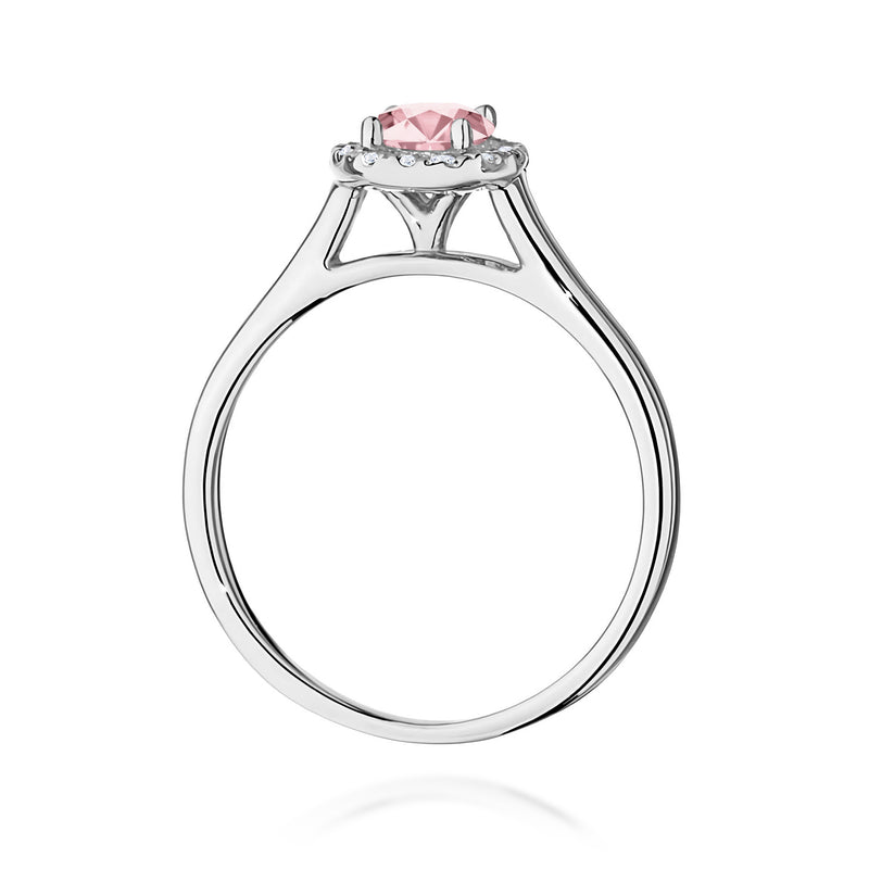Inel Aur 9K cu Diamante Roz de Laborator 0.62 ct, imaginea 7 din 8