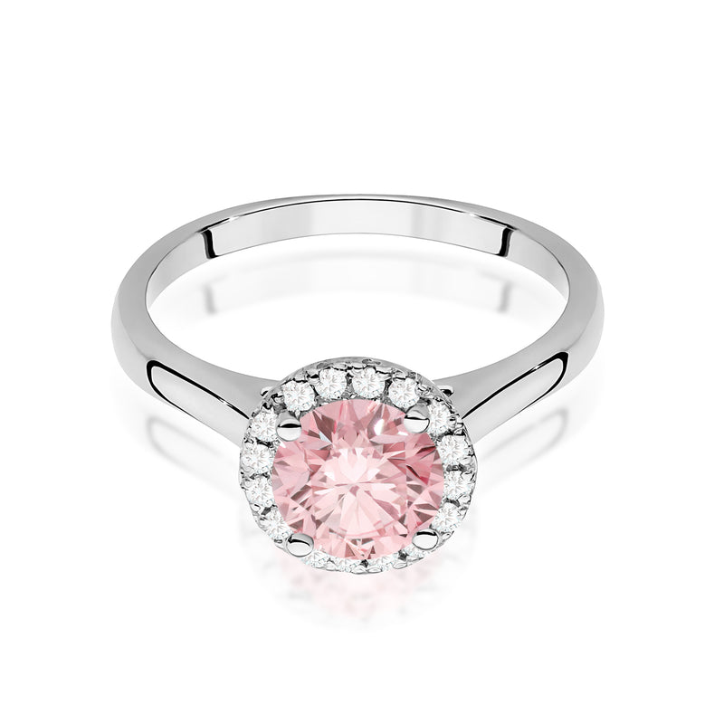 Inel Aur 9K cu Diamante Roz de Laborator 1.14 ct, imaginea 6 din 8
