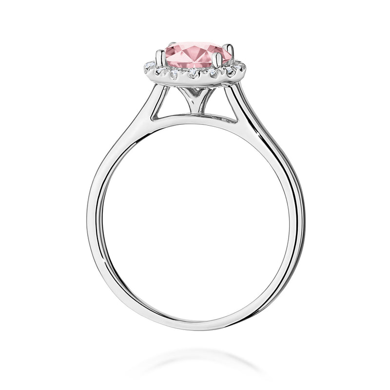 Inel Aur 9K cu Diamante Roz de Laborator 1.14 ct, imaginea 7 din 8