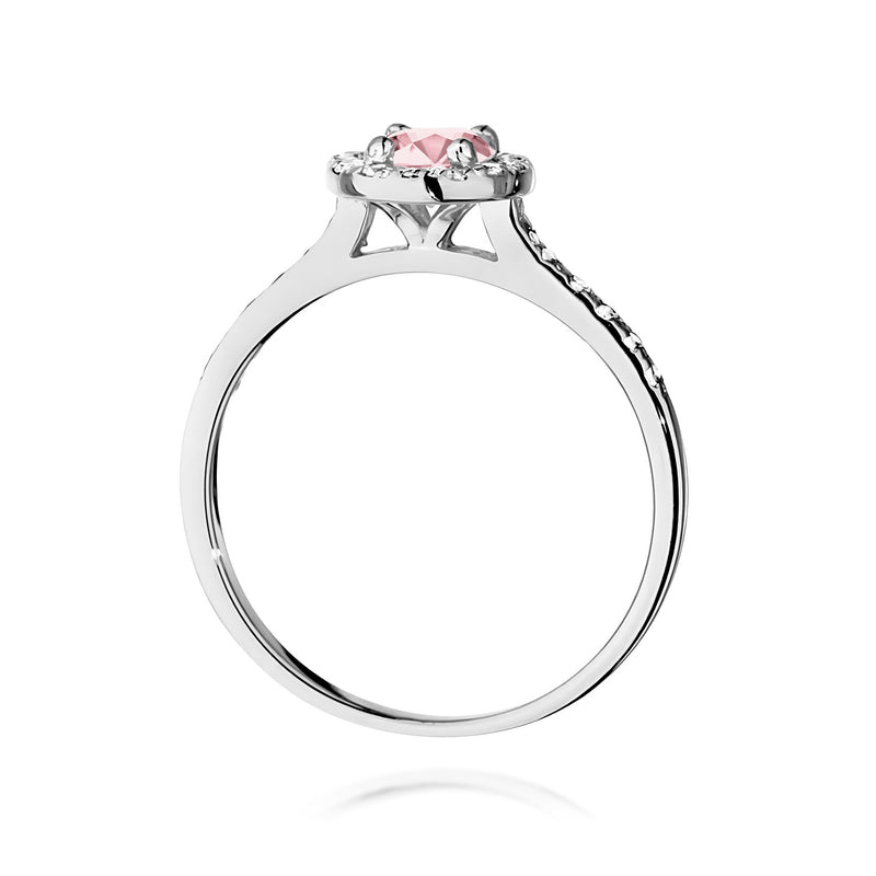 Inel Aur 9K cu Diamante Roz de Laborator 0.74 ct, imaginea 7 din 8