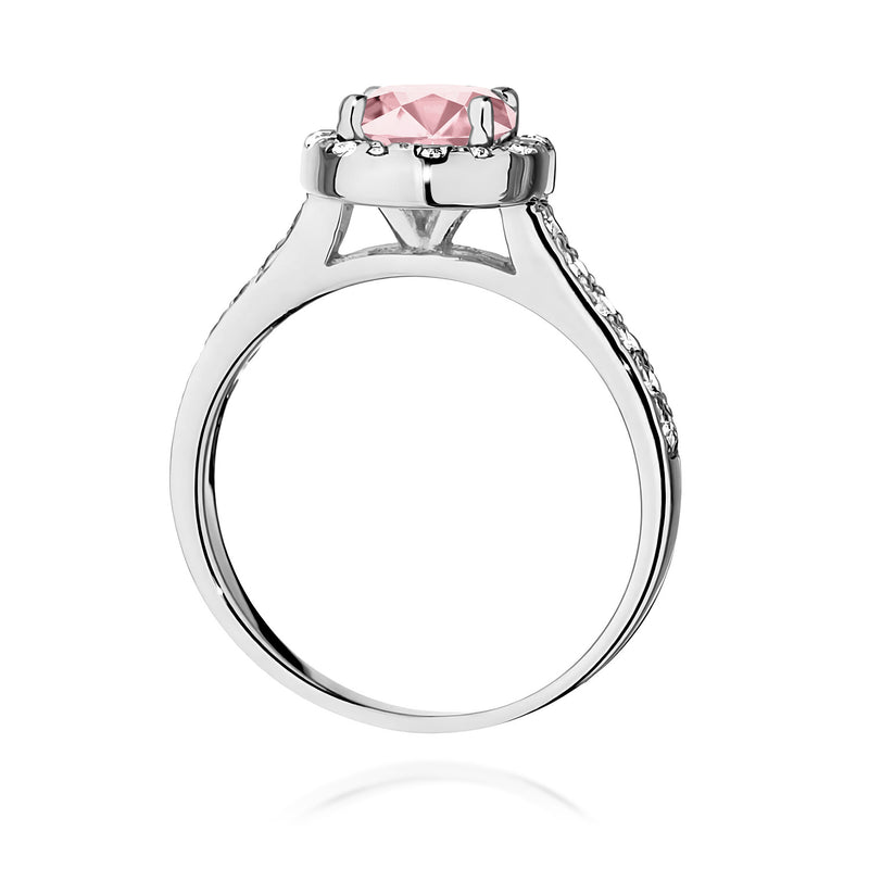 Inel Aur 9K cu Diamante Roz de Laborator 1.38 ct, imaginea 7 din 8