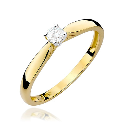 Inel Aur 14K cu Diamant de Laborator 0.10 ct