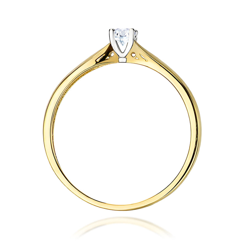 Inel Aur 14K cu Diamant de Laborator 0.10 ct, imaginea 3 din 12