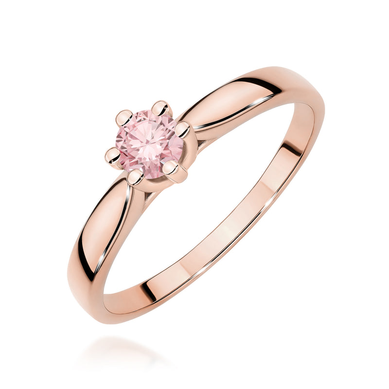 Inel Aur 14K cu Diamant Roz de Laborator 0.30 ct, imaginea 5 din 12