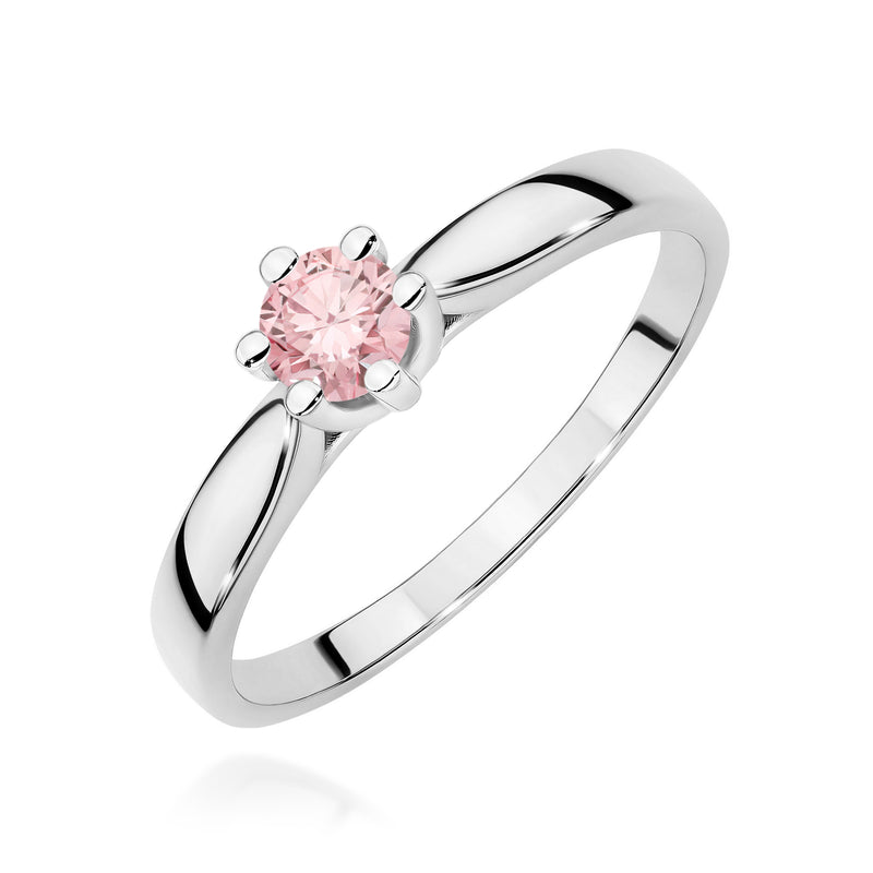 Inel Aur 14K cu Diamant Roz de Laborator 0.30 ct, imaginea 9 din 12