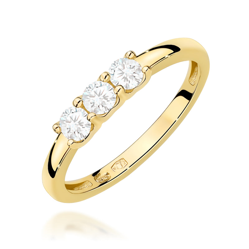 Inel Aur 14K cu Diamante de Laborator 0.30 ct — Aur galben