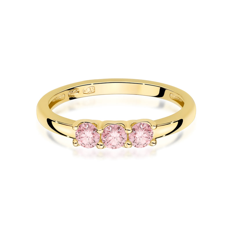 Inel Aur 14K cu Diamante Roz de Laborator 0.30 ct, imaginea 2 din 12