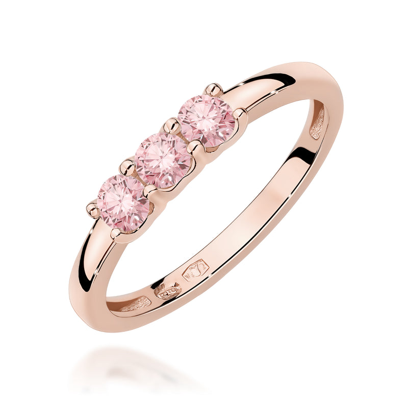 Inel Aur 14K cu Diamante Roz de Laborator 0.30 ct, imaginea 5 din 12