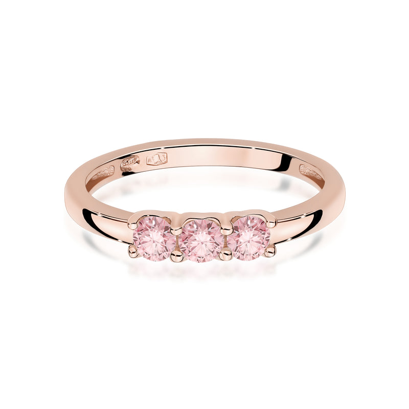 Inel Aur 14K cu Diamante Roz de Laborator 0.30 ct, imaginea 6 din 12