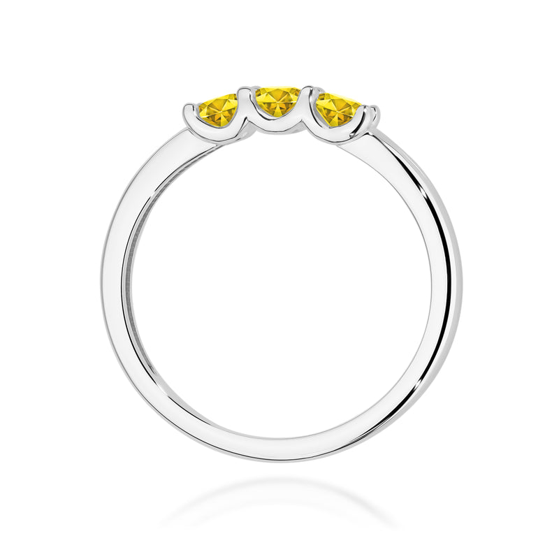Inel Aur 14K cu Diamante Galbene de Laborator 0.30 ct, imaginea 11 din 12