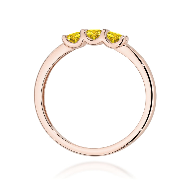 Inel Aur 14K cu Diamante Galbene de Laborator 0.30 ct, imaginea 7 din 12