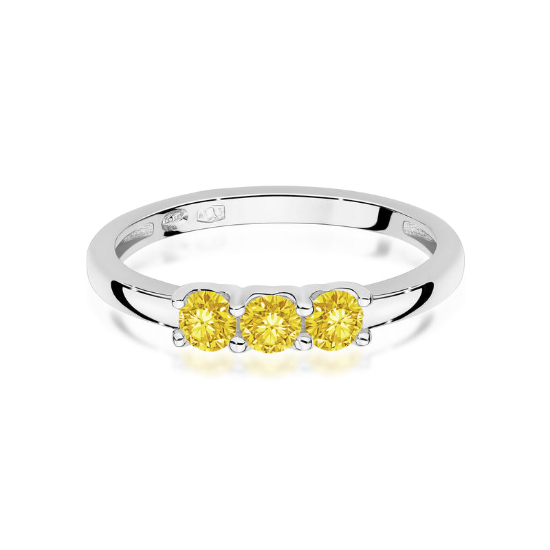Inel Aur 14K cu Diamante Galbene de Laborator 0.30 ct, imaginea 10 din 12