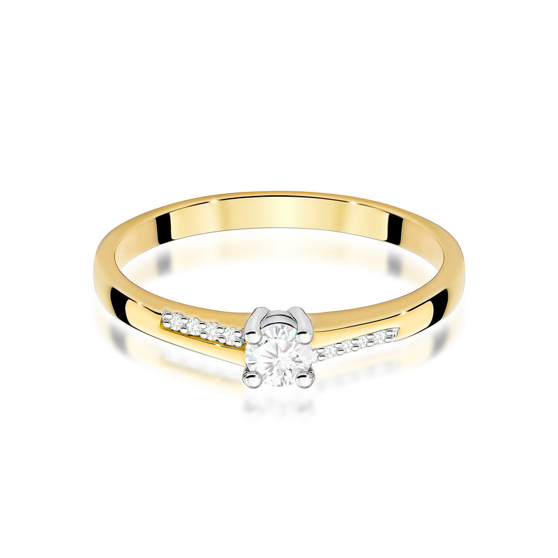 Inel Aur 14K cu Diamante de Laborator 0.19 ct, imaginea 2 din 12