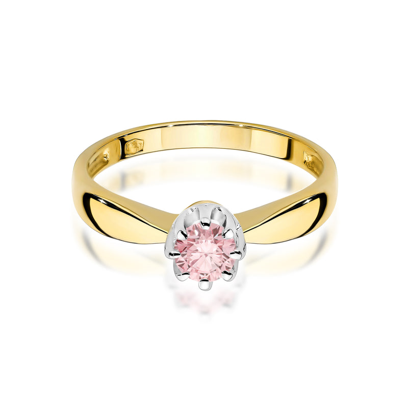 Inel Aur 9K cu Diamant Roz de Laborator 0.30 ct, imaginea 2 din 8