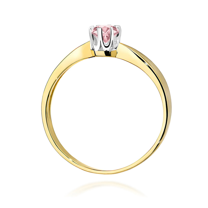 Inel Aur 9K cu Diamant Roz de Laborator 0.50 ct, imaginea 3 din 6