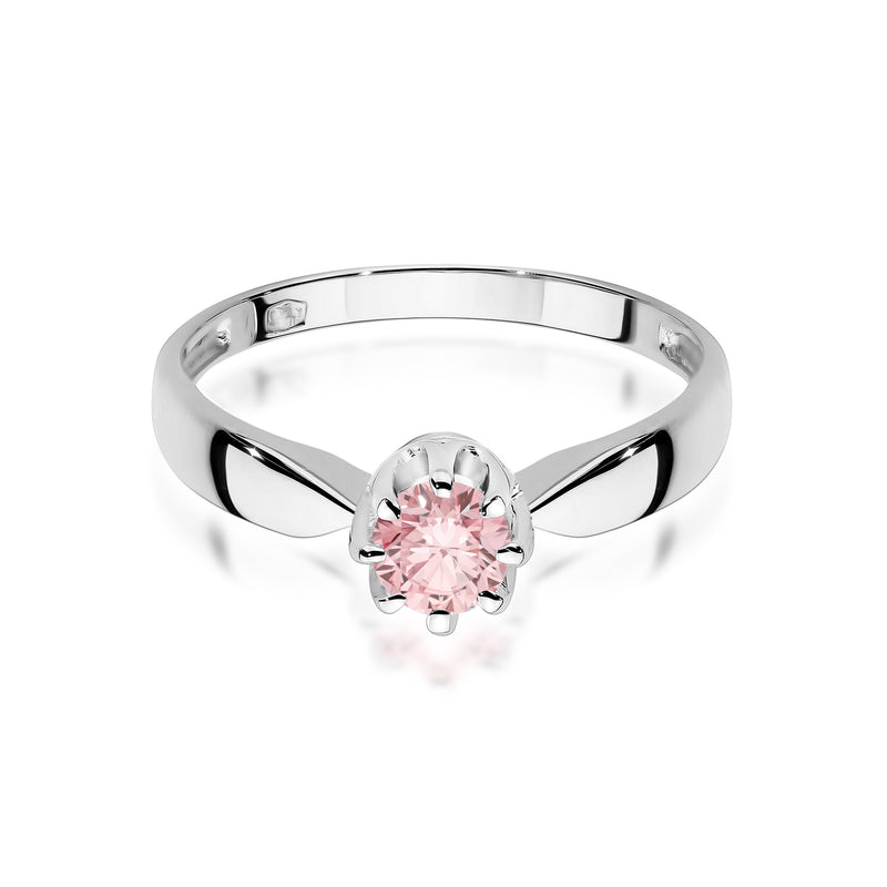 Inel Aur 9K cu Diamant Roz de Laborator 0.50 ct, imaginea 5 din 6