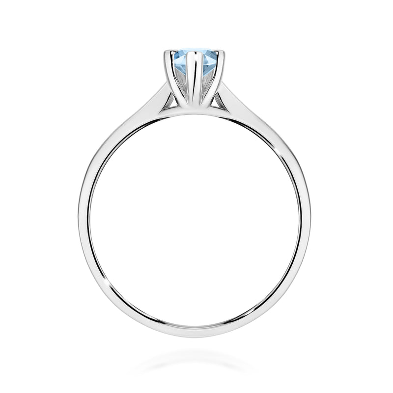 Inel Aur 9K cu Diamant Albastru de Laborator 0.30 ct, imaginea 7 din 8