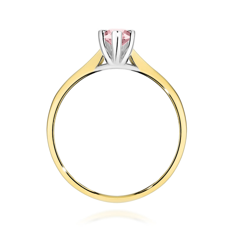Inel Aur 9K cu Diamant Roz de Laborator 0.30 ct, imaginea 3 din 8