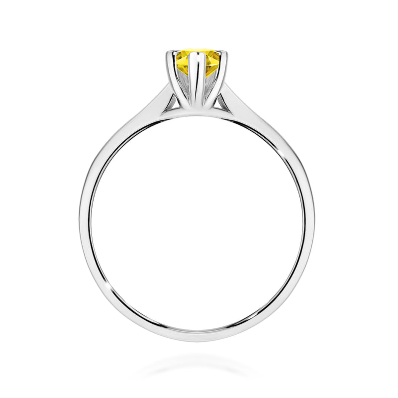Inel Aur 9K cu Diamant Galben de Laborator 0.30 ct, imaginea 7 din 8