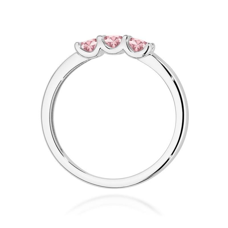 Inel Aur 9K cu Diamante Roz de Laborator 0.30 ct, imaginea 7 din 8