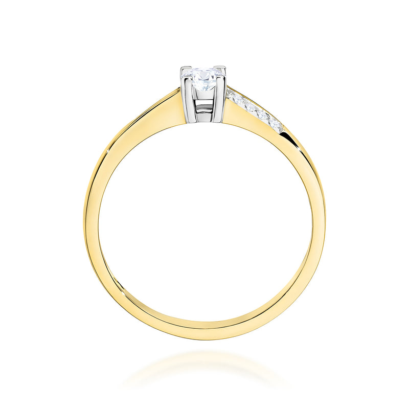 Inel Aur 9K cu Diamante de Laborator 0.19 ct, imaginea 3 din 8