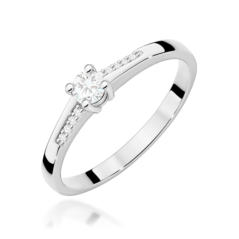 Inel Aur 9K cu Diamante de Laborator 0.19 ct, imaginea 5 din 8
