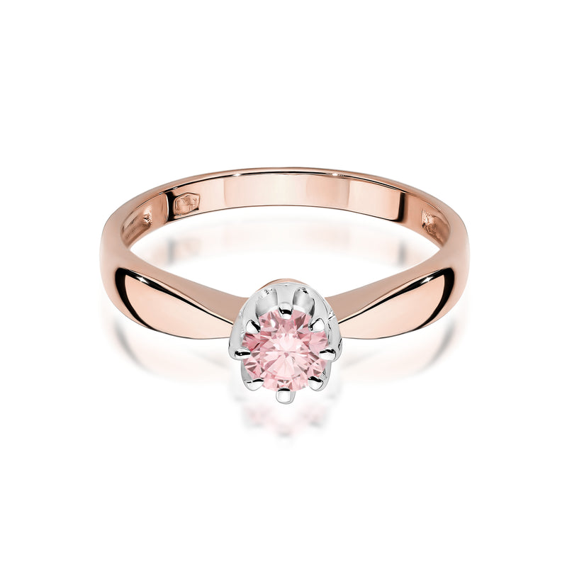 Inel Aur 14K cu Diamant Roz de Laborator 0.30 ct, imaginea 6 din 12