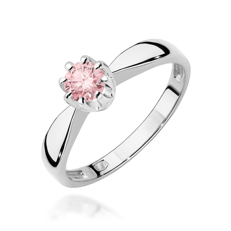 Inel Aur 14K cu Diamant Roz de Laborator 0.30 ct, imaginea 9 din 12