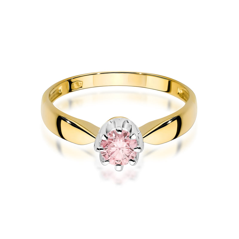 Inel Aur 14K cu Diamant Roz de Laborator 0.50 ct, imaginea 2 din 9