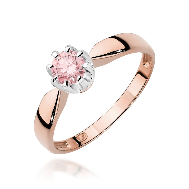 Inel Aur 14K cu Diamant Roz de Laborator 0.50 ct, imaginea 4 din 9
