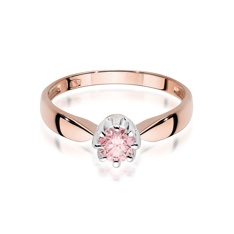 Inel Aur 14K cu Diamant Roz de Laborator 0.50 ct, imaginea 5 din 9
