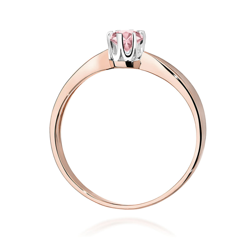 Inel Aur 14K cu Diamant Roz de Laborator 0.50 ct, imaginea 6 din 9
