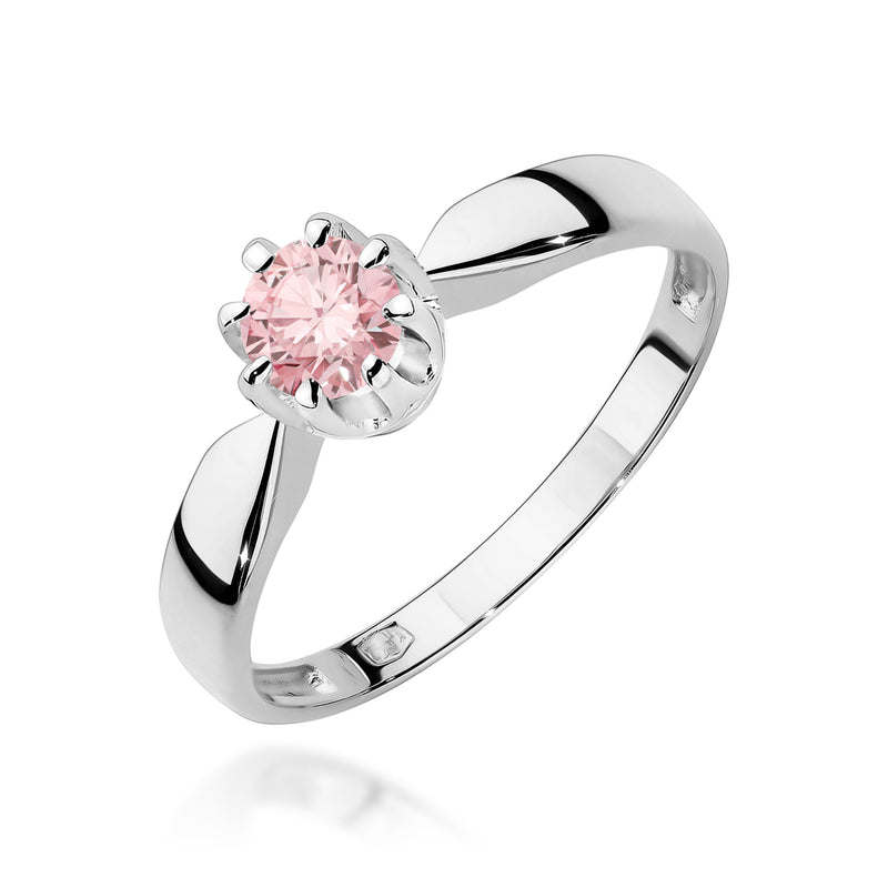 Inel Aur 14K cu Diamant Roz de Laborator 0.50 ct, imaginea 7 din 9